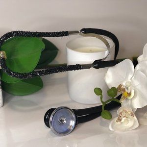 Custom Black Rhinestone Stethoscope